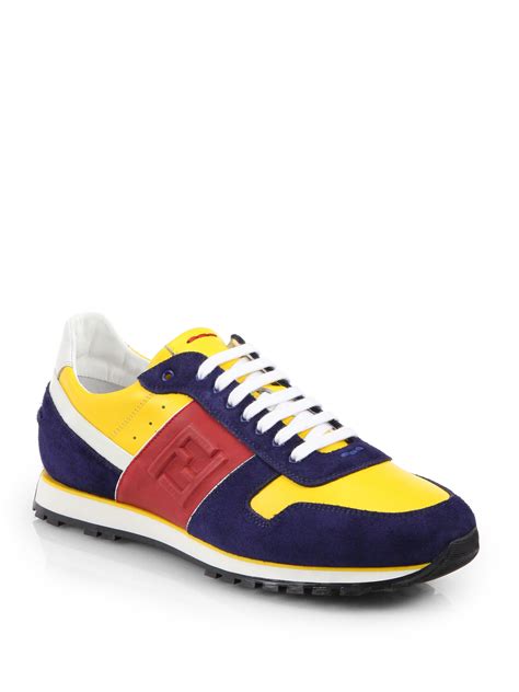 yellow fendi shoes|fendi white sneakers women's.